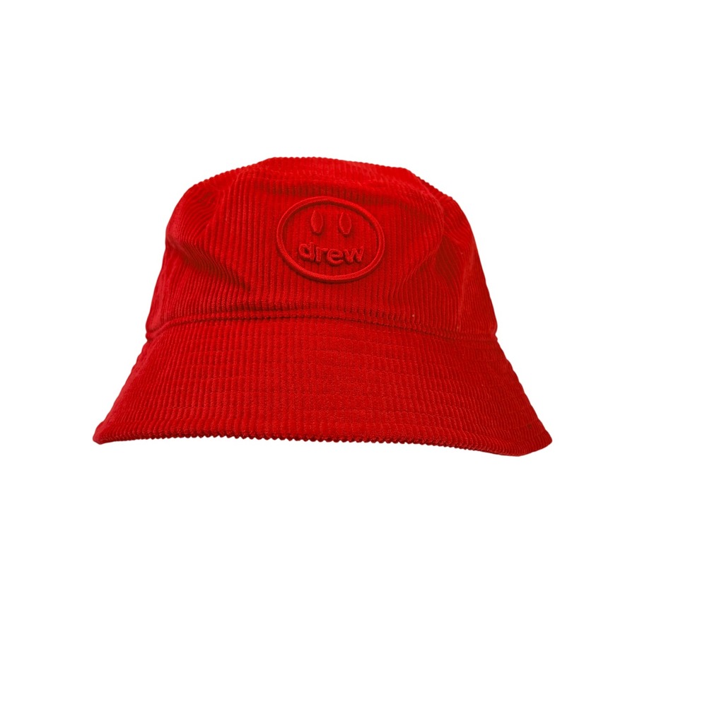 Drew House Mascot Corduroy Bucket Hat Red One Size Justin Bieber Streetwear